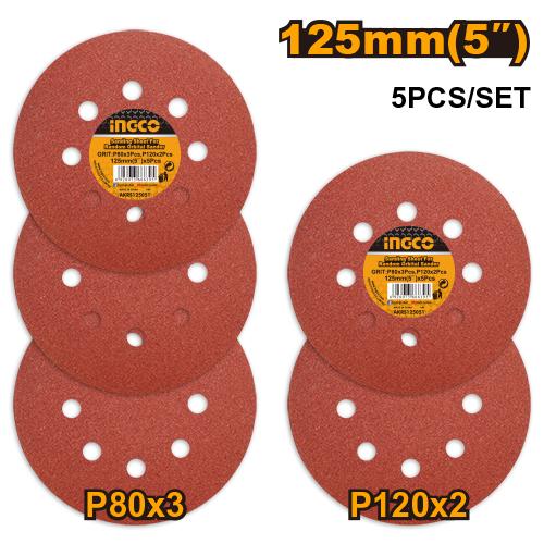 Ingco Sanding Sheet for Random Orbital Sander | AKRS125051 Ingco